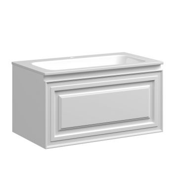 Тумба подвесная Sancos (Санкос) Very 790х445х406 мм, c одним ящиком оснащенным доводчиками, Bianco, (без раковины) (VR80W)