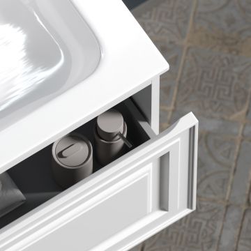 Тумба подвесная Sancos (Санкос) Very 790х445х406 мм, c одним ящиком оснащенным доводчиками, Bianco, (без раковины) (VR80W)