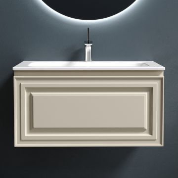 Тумба подвесная Sancos (Санкос) Very 790х445х406 мм, c одним ящиком оснащенным доводчиками, Beige Soft, (без раковины) (VR80CE)