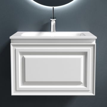 Тумба подвесная Sancos (Санкос) Very 590х445х406 мм, c одним ящиком оснащенным доводчиками, Bianco, (без раковины) (VR60W)