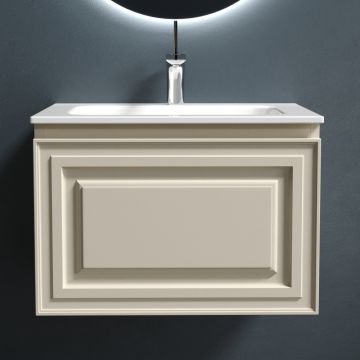 Тумба подвесная Sancos (Санкос) Very 590х445х406 мм, c одним ящиком оснащенным доводчиками, Beige Soft, (без раковины) (VR60CE)