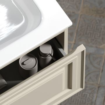 Тумба подвесная Sancos (Санкос) Very 590х445х406 мм, c одним ящиком оснащенным доводчиками, Beige Soft, (без раковины) (VR60CE)