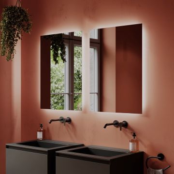 Зеркало для ванной комнаты Sancos (Санкос) SQUARE 600х800 мм, с подсветкой, (SQ600)