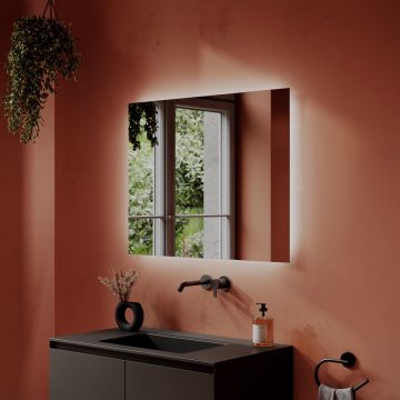 Зеркало для ванной комнаты Sancos (Санкос) SQUARE 900х700 мм, с подсветкой, (SQ900)