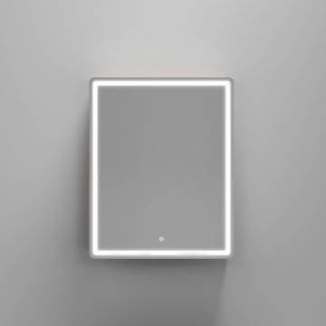 Зеркальный шкаф для ванной комнаты Sancos (Санкос) Mirror 590х150х740 мм, с LED подсветкой, цвет дуб галифакс натуральный, (MI60EG)