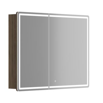 Зеркальный шкаф для ванной комнаты Sancos (Санкос) Mirror 990х150х740 мм, с LED подсветкой, цвет дуб чарльстон, (MI100ECH)