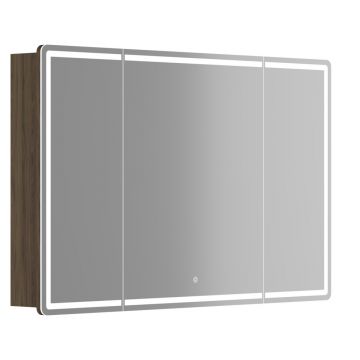 Зеркальный шкаф для ванной комнаты Sancos (Санкос) Mirror 1190х150х740 мм, с LED подсветкой, цвет дуб чарльстон, (MI120ECH)