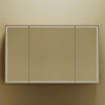 Зеркальный шкаф для ванной комнаты Sancos (Санкос) Mirror 1190х150х740 мм, с LED подсветкой, цвет дуб чарльстон, (MI120ECH)