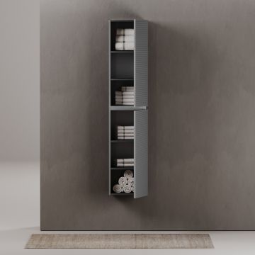 Шкаф-пенал подвесной Sancos (Санкос) Folk, 350х350х1650 мм, цвет Ergraut soft, (PFL35ES)