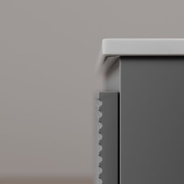 Тумба подвесная Sancos (Санкос) Folk 1195х445х500 мм, c двумя ящиками оснащенными доводчиками, Ergraut soft, (без раковины) (FL120ES)