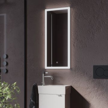 Зеркало для ванной комнаты Sancos Polo 350х800 мм, с подсветкой, (PL35)