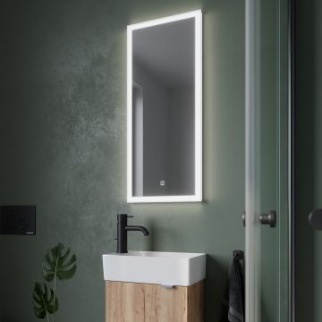 Зеркало для ванной комнаты Sancos Polo 350х800 мм, с подсветкой, (PL35)