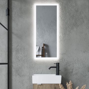 Зеркало для ванной комнаты Sancos Polo 350х800 мм, с подсветкой, (PL35)