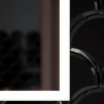 Зеркальный шкаф для ванной комнаты Sancos (Санкос) Cube 600х140х800 мм, с подсветкой, (CU600)