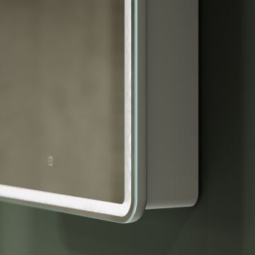 Зеркальный шкаф для ванной комнаты Sancos Diva 600х150х800 мм, с подсветкой, (DI600)