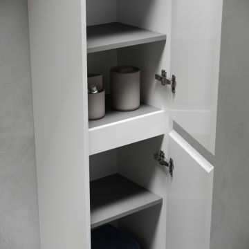 Шкаф-пенал Sancos (Санкос) Libra подвесной белый глянец, 350х300х1600 мм, (PLB35W)