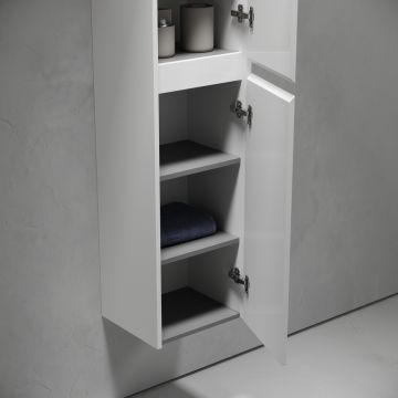 Шкаф-пенал Sancos (Санкос) Libra подвесной белый глянец, 350х300х1600 мм, (PLB35W)