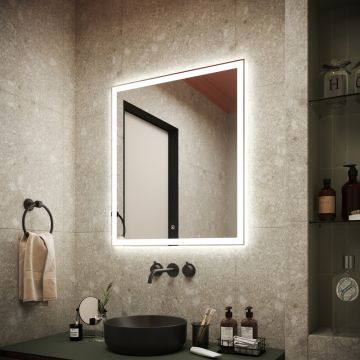 Зеркало для ванной комнаты Sancos (Санкос) City 700х800 мм, c подсветкой, (CI700)