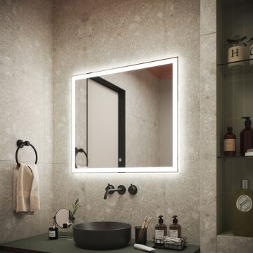 Зеркало для ванной комнаты Sancos City 800х700 мм, c подсветкой, (CI800)