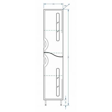 Шкаф-пенал Stella (Стелла) Polar Сильва 36 SP-00000205 белый