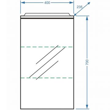 Зеркало-шкаф Stella (Стелла) Polar Альда 40/С SP-00000222 белый