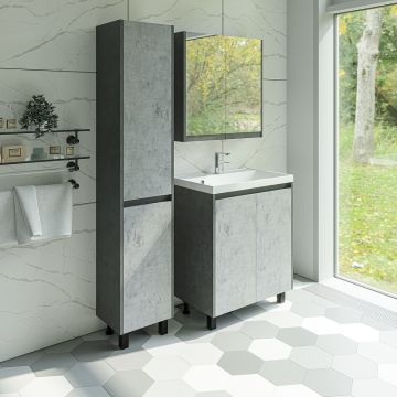 Зеркало-шкаф Stella Polar (Стелла Поляр) Кибела 70, SP-00001044 цемент