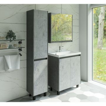 Зеркало-шкаф Stella Polar (Стелла Поляр) Кибела 80, SP-00001107 цемент