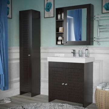 Зеркало-шкаф Stella Polar (Стелла Поляр) Монтоне 80, SP-00000158 венге