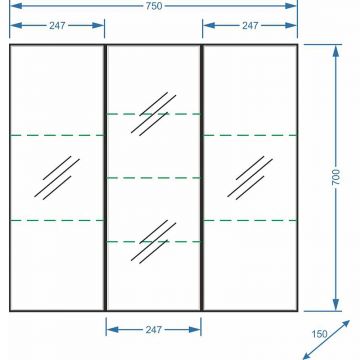 Зеркало-шкаф Stella (Стелла) Polar Парма 75, SP-00000061 белый