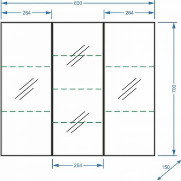 Зеркало-шкаф Stella (Стелла) Polar Парма 80, SP-00000126 белый