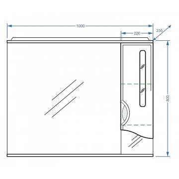 Зеркало-шкаф Stella (Стелла) Polar Сильва 100/С SP-00000207 белый