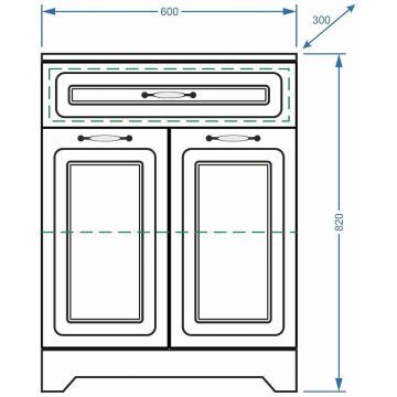 Комод Stella (Стелла) Polar Кармела 60, SP-00000190 Ольха белая