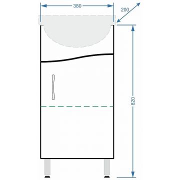 Тумба Stella (Стелла) Polar Волна 40, SP-00000230 белый