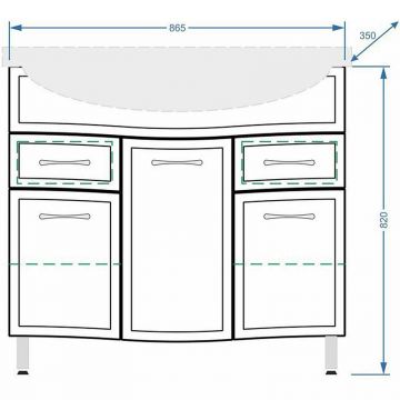 Тумба Stella (Стелла) Polar Концепт 90, SP-00000132 белый