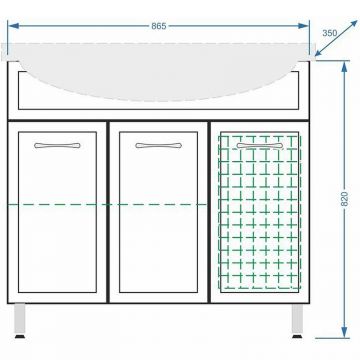 Тумба Stella (Стелла) Polar Концепт 90, SP-00000134 белый