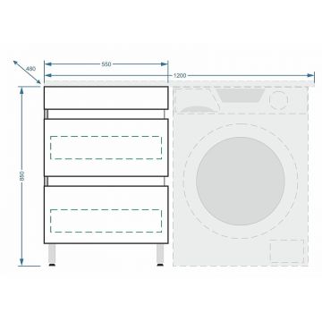 Тумба Stella (Стелла) Polar Мадлен 120, SP-00000406 белый