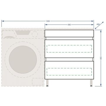 Тумба Stella (Стелла) Polar Мадлен 130, SP-00000475 белый
