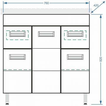 Тумба Stella (Стелла) Polar Фиора 80, SP-00000213 белый