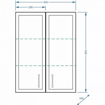 Шкаф подвесной Stella (Стелла) Polar Концепт 60/80 SP-00000140 белый