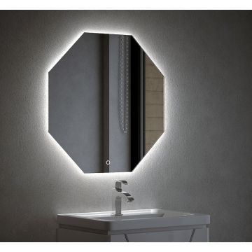 Зеркало LED Corozo (Корозо)Каре 700х700 V, 8 граней, сенсор SD-00000962 белый