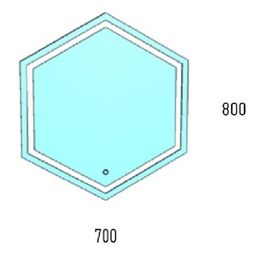 Зеркало LED Corozo (Корозо)Теор 700х800, сенсор SD-00000922 белый
