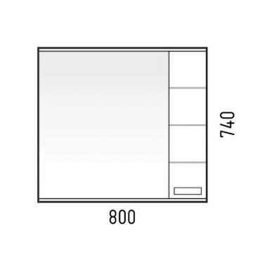 Зеркало-шкаф Corozo (Корозо) Денвер 80/С SD-00000532 белый