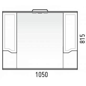 Зеркало-шкаф Corozo (Корозо) Мирра 105/С SD-00001545 белый