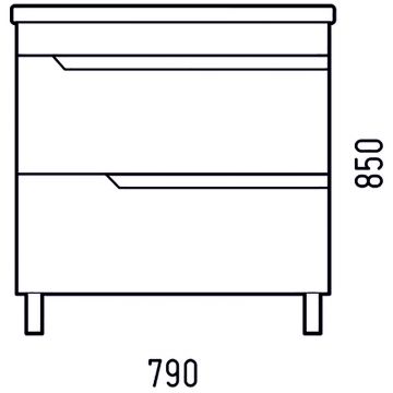 Тумба Corozo (Корозо) Юрма 80 Z2, SD-00001625 белый