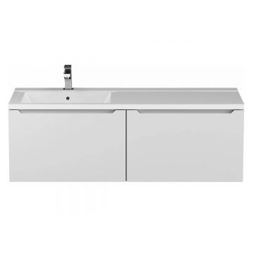 Тумба под раковину для ванной Uperwood (Аппервуд) Tanos, 120 см, подвесная, левая, белая