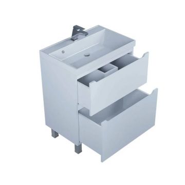 Тумба под раковину для ванной Uperwood (Аппервуд) Tanos напольная, 70 см, белая, 2 ящика