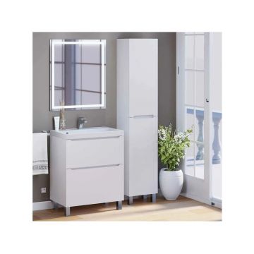Тумба под раковину для ванной Uperwood (Аппервуд) Tanos напольная, 70 см, белая, 2 ящика
