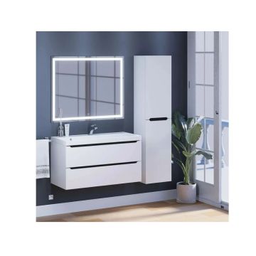 Тумба под раковину для ванной Uperwood (Аппервуд) Tanos подвесная, 100 см, белая/графит