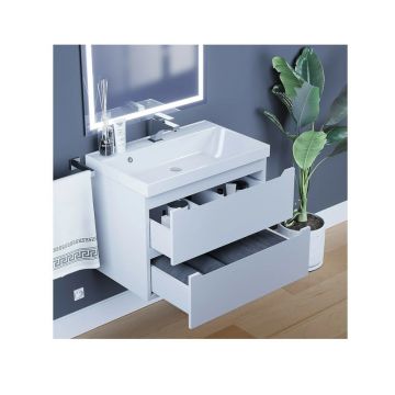 Тумба под раковину для ванной Uperwood (Аппервуд) Tanos подвесная, 70 см, белая