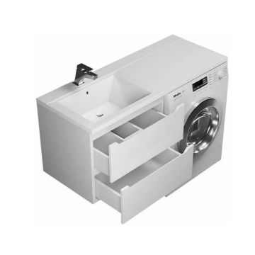 Тумба под стиральную машину Uperwood (Аппервуд) Tanos, 60 см, подвесная, белая